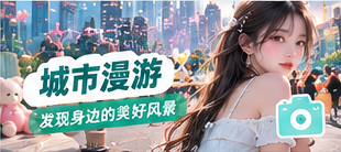 用脚步慢慢认识街区：书店窗景、树影落在墙面、黄昏的建筑轮廓。将城市观察写成镜头笔记，而不是未经核实的旅行宣传。主题画面